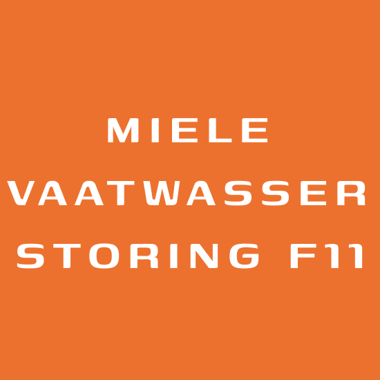 Miele Vaatwasser Storing F11 Oplossen Housetec